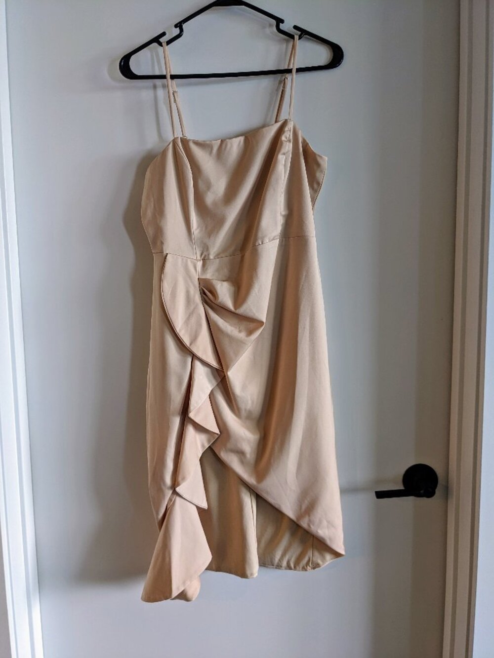Lulu's Like What You See Beige Asymmetrical Dress